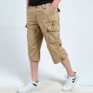 남자 7부 카고반바지 트레이닝반바지 건빵바지 블랙 베이지