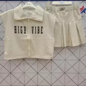 TC01 로고 포인트 집업 카라 조끼/9부 셋업 와이드 바지 셋트  24B0783/0785