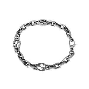 [구찌] 인터로킹 팔찌 620798 J8400 0811 빈티지 실버