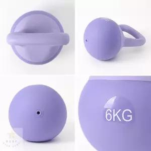 힙바디 피트니스 케틀벨 6KG 퍼플 소프트 덤벨 논슬립 와이드 핸들