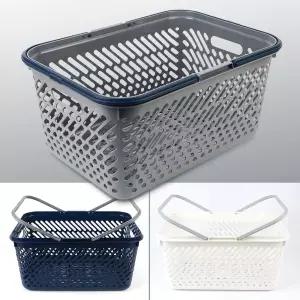 시스맥스 손잡이바스켓 멀티바스켓 바스켓정리함 소형/플라스틱/바구니/과일/다용도/휴대용/장바구니/사각