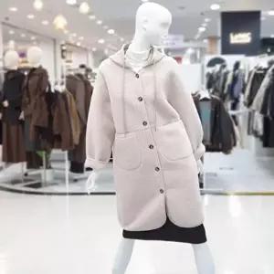 [셀러허브 1]abfz sh06 양털 플리스 후드 탈부착 롱 코트 양털 플리스 후드 탈부착 롱 코트 SLCHA1 (29201