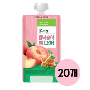 풀무원 풀스키친 납작복숭아 허니그린티 100ml 20개 어린이 음료 주스 유치원주스