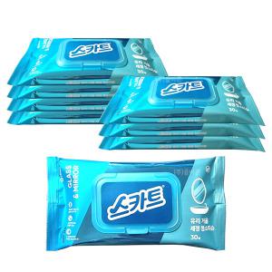 스카트 유리거울 세정티슈 캡형 30매 x8개