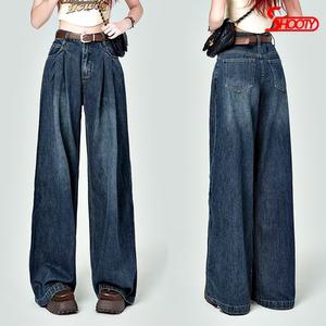 와이드 데님 팬츠 하이웨스트 청바지 썸머 키작녀
