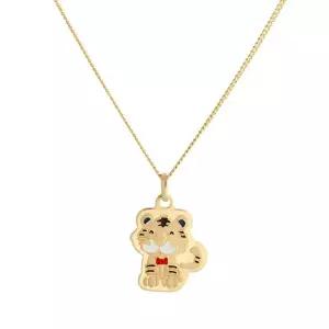 [신세계라이브쇼핑][비앤비골드] 18K 미아방지 호랑이띠 컬러 아기 주니어  목걸이 IRN32484