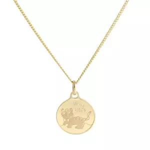 [신세계라이브쇼핑][비앤비골드] 18K 미아방지 유아 어린이 호랑이띠 코인 목걸이 IRN32472