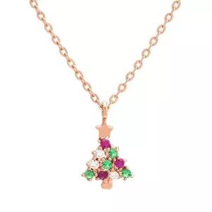 [신세계라이브쇼핑][비앤비골드] 18K 샤이닝스타 트리 체인 목걸이 NPN29376