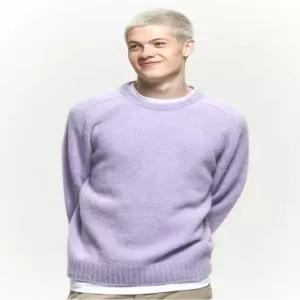 [24FW] HZSW4D407V1 클리어런스Lable셔틀랜드 울 라이트바이올렛 쉐기독 크루넥