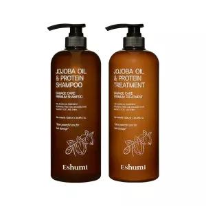 애슈미 호호바 오일 앤 프로틴 2종세트 (샴푸+트리트먼트) 1,020ml 대용량샴푸 두피케어 손상모케어
