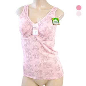 여성 인견 빅사이즈 캐미솔 일체형 브라런닝 통기성  꽃무늬  브라탑 엄마옷 속옷