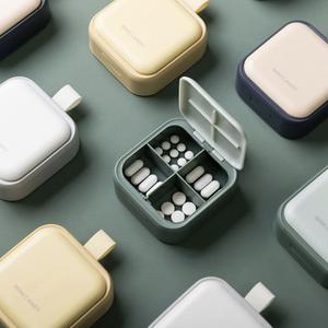 4구알약케이스 요일약통 휴대하기 좋은 알약 담는 예쁜통