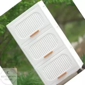 DIY 이동식 바퀴 플라스틱 3단 서랍장 정리함 40CM 화이트