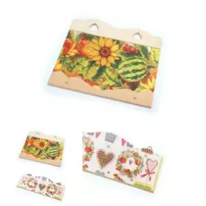 일월천상회 키걸이 냅킨아트 공예 5개입 4구 키걸이 초등만들기키트 우드공예 만들기교구 미술놀이키트