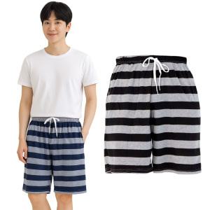 남여공용 5부 스트라이프 밴딩 반바지 3종세트 여름 데일리룩 피서룩 면스판 블랙 네이비 블루