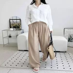 ONM 06여성 밴딩 투턱 와이드팬츠 여름 시원 슬랙스