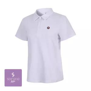 여성 속건 스판 기능성 소로나 카라 티셔츠 화이트