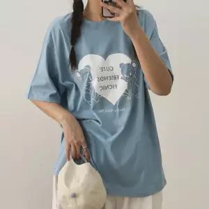 빅사이즈 507 하트곰돌이반팔티셔츠 DGBU879