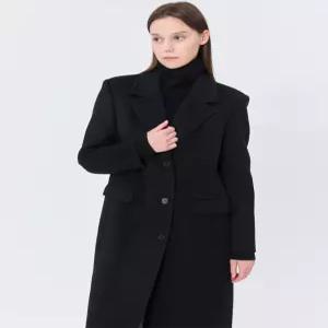 질스튜어트 뉴욕 여성 24FW [스테디셀러] 블랙 포캣 울캐시미어혼방 코트 WJCO4D130BK