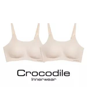 [크로커다일] 라이크라 인견쉘론 스트랩 패드일체형 브라 2종 베이지 CDWBR4N24_2