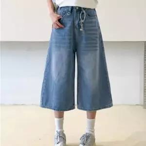 ONM 하이웨스트 7부 A라인 데님 팬츠