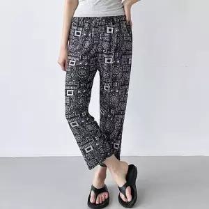 ONM 에스닉 패턴 밴딩 9부 팬츠 여름 휴가룩 리조트