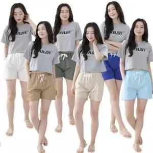 ONM ksr 여성 4부 반바지 밴딩 여름 여자 잠옷