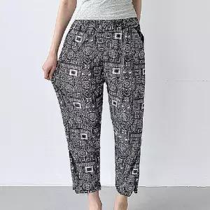 ONM 여성 지퍼포켓 몸빼 9부 고무줄 일자바지 여성팬