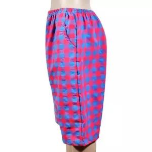 ONM 나염 체크 주머니 7부 밴딩바지