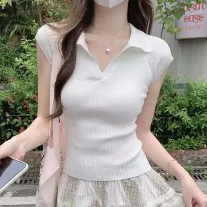 ONM 데이트 룩 코디 여성 여름 카라 나시 민소매 니