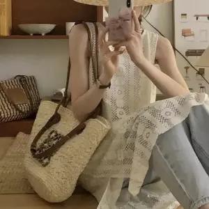 ONM 펀칭 레이스 민소매 앤틱 원피스