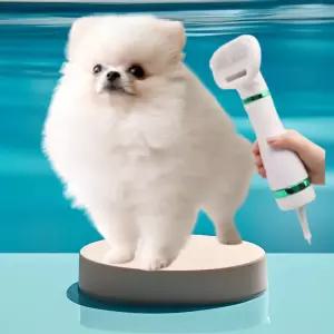 펫드라이기 반려동물 강아지 고양이 털건조 저소음 안전 드라이 브러싱 겸용 화이트 컬러