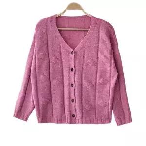ONM 사무실가디건 브이넥 꽈배기 니트 패턴 간절기 걸
