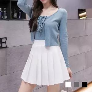 ONM 무지미커트 체리루 무지 스커트 밴드 플리츠 SD