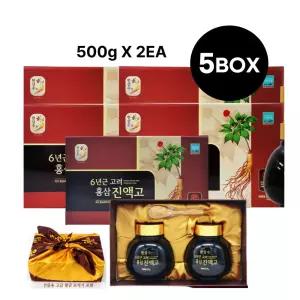 6년근 고려홍삼 진액 농축액 추석 명절 선물 세트 500g 2개 5세트