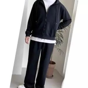 [라일리] Rly 후드집업 와이드 팬츠세트 스트링 간절기 밴드