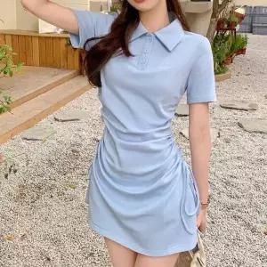 ONM 카라 셔링 미니 원피스 여성 여름 데일리 슬림핏