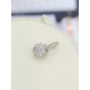 14k/18k 금 화이트골드 7mm 다이아컷팅 목걸이 펜던트 GW1643P