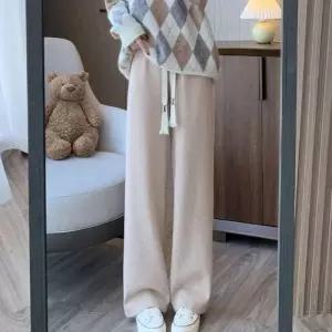 ONM 여성 바지 스웨이드 기모 코듀로이 밴딩 팬츠