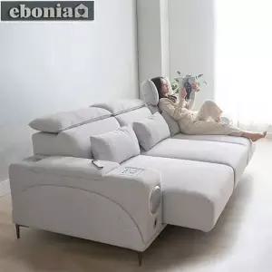 미노 모션소파 전동 슬라이딩 리클라이너 4인용 패브릭 고급형 바퀴없는 좌방석 확장 4인소파침대