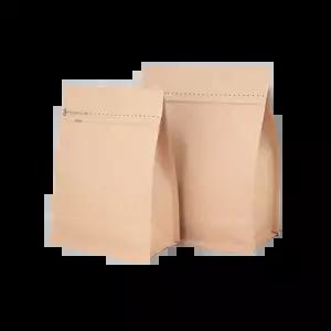 크라프트 가로형 박스파우치지퍼 봉투 250g (100장)