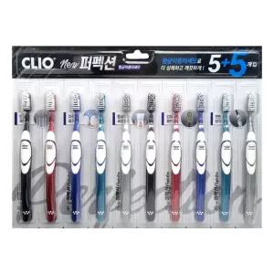 크리오 NEW 퍼펙션 항균이중미세모 칫솔 5+5입 X 1개