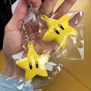 슈퍼마리오 별 라이트 키링 키체인 키홀더 USJ 유니버셜스튜디오재팬 슈퍼닌텐도월드 한정판