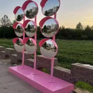 스탠드 볼록 거울 3단 포토존 야외 인테리어 오목 골목길 보조경 코너 미러 받침대