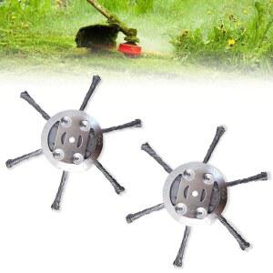 2PCS 6인치 잡초 이터 블레이드, 2025년형 신스틸 와이어 잔디 트리머 스틸 전기 배터리 구동 무선 스트링 6 블레이드