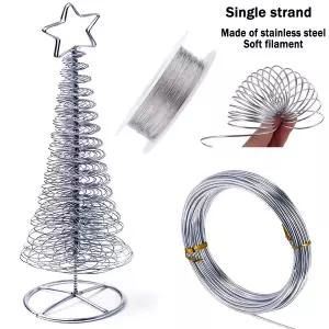 스텐강선 스테인레스 스틸 와이어 하드 철사 직경 0.3mm 0.7mm 단일 가닥 녹 방지 50M