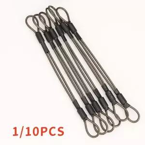 스텐강선 110pcs 스테인레스 스틸 안전 케이블 와이어 슬리버 18cm x 1cm 무대 조명 로프 분리 방지 더블