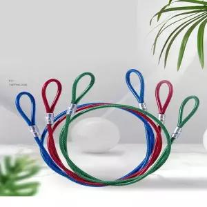 스텐강선 HQ 스테인리스 스틸 304 와이어 로프 케이블 슬링 PVC 코팅 구멍 포함 옷줄 방지 라인 직경 4mm 5