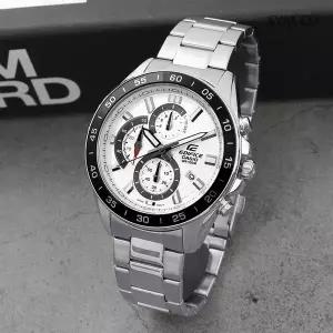 [에디피스] EFV-550D-7A 크로노그래피 화이트 맨즈 스포츠 정장 남자 메탈 시계 d