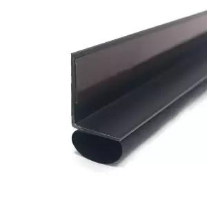 창틈이 상하단바람막이L형 점착형 틈새막이 문풍지 대형 1M, 검정